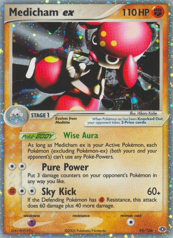 Medicham ex 95/106 — WC Deck 2005 (Bright Aura) (English Pokémon TCG card)