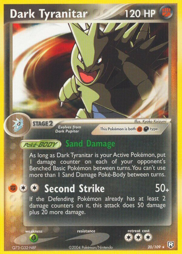Dark Tyranitar 20/109 — WC Deck 2005 (Dark Tyranitar) (English Pokémon TCG card)