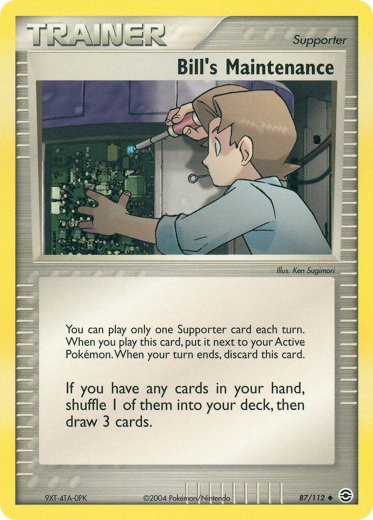 Bill's Maintenance 87/112 — WC Deck 2005 (Dark Tyranitar) (English Pokémon TCG card)