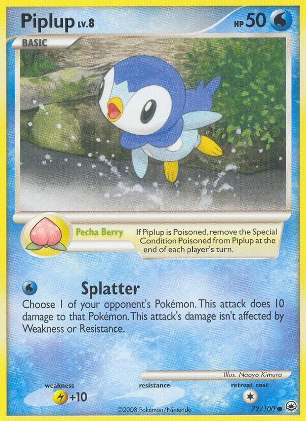 Piplup 72/100 — WC Deck 2008 (Empotech) (English Pokémon TCG card)