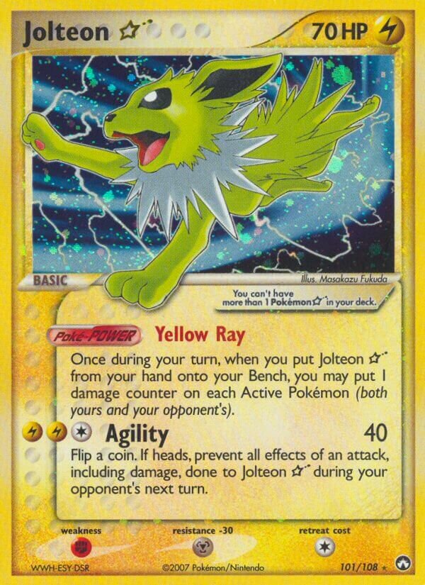 Jolteon ☆ 101/108 — WC Deck 2008 (Psychic Lock) (English Pokémon TCG card)