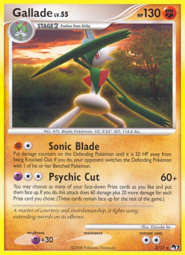 Gallade 2/17 — WC Deck 2008 (Psychic Lock) (English Pokémon TCG card)