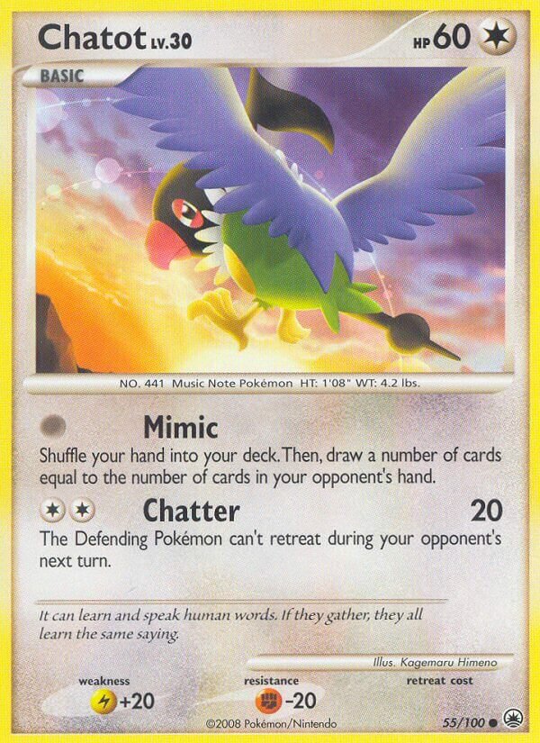 Chatot 55/100 — WC Deck 2008 (Psychic Lock) (English Pokémon TCG card)