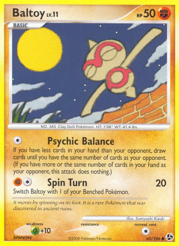 Baltoy 60/106 — WC Deck 2010 (Power Cottonweed) (English Pokémon TCG card)