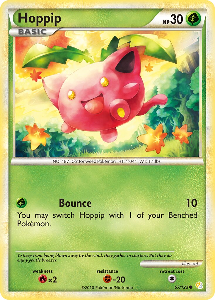 Hoppip 67/123 — WC Deck 2010 (Power Cottonweed) (English Pokémon TCG card)