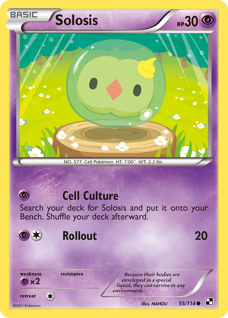 Solosis 55/114 — WC Deck 2011 (The Truth) (English Pokémon TCG card)