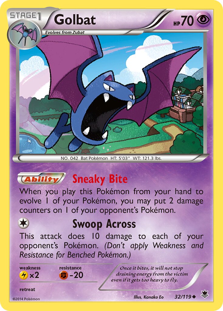 Golbat 32/119 — WC Deck 2015 (Punches N Bites) (English Pokémon TCG card)