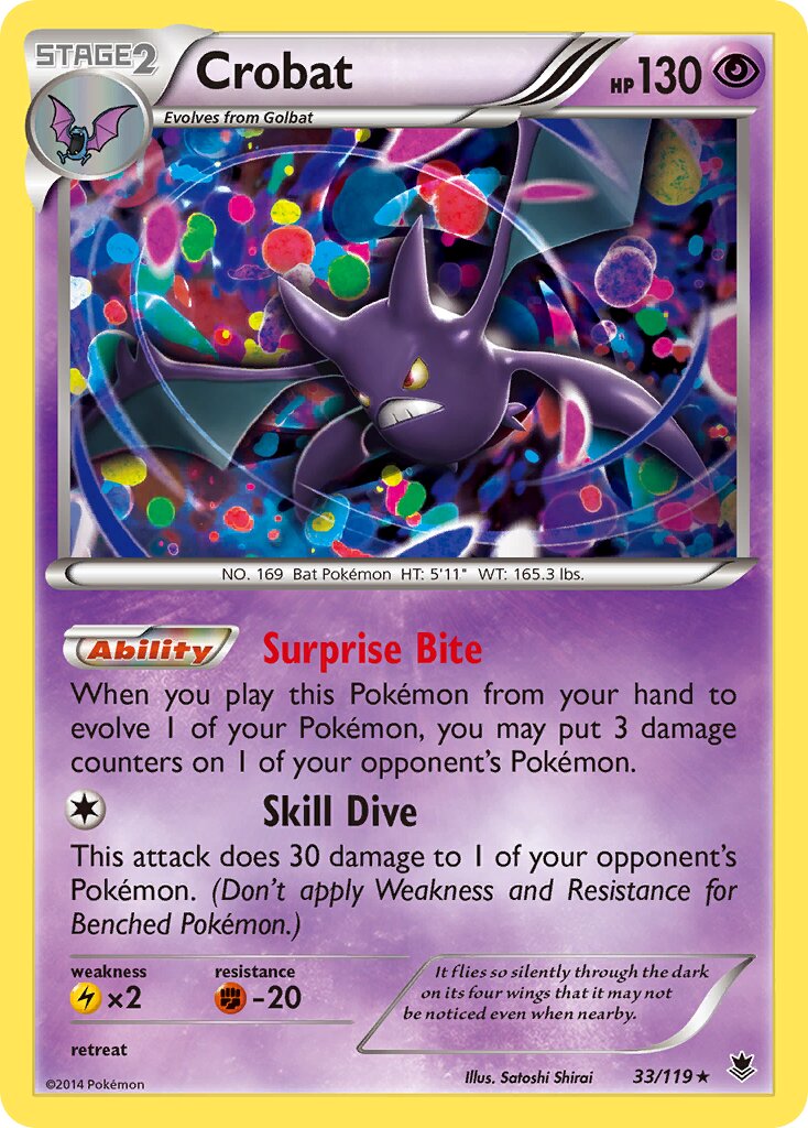 Crobat 33/119 — WC Deck 2015 (Punches N Bites) (English Pokémon TCG card)