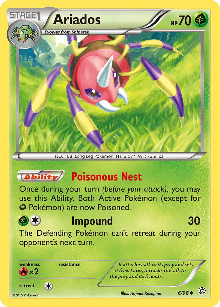 Ariados 6/98 — WC Deck 2016 (Bebe Deck) (English Pokémon TCG card)