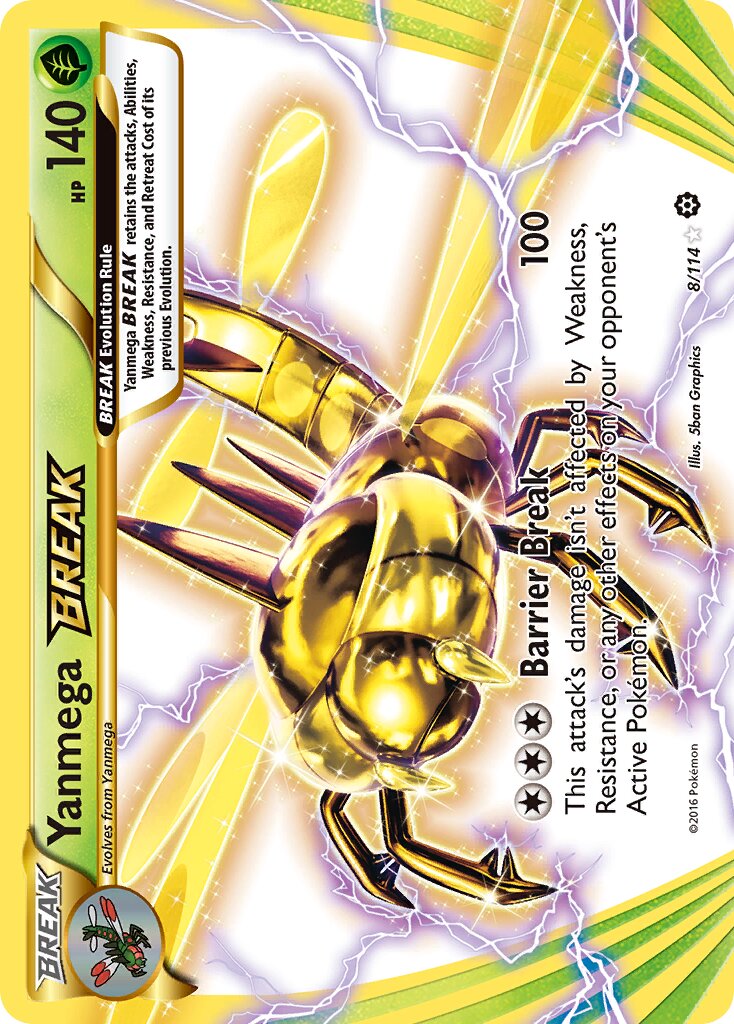 Yanmega BREAK 8/114 — WC Deck 2016 (Bebe Deck) (English Pokémon TCG card)