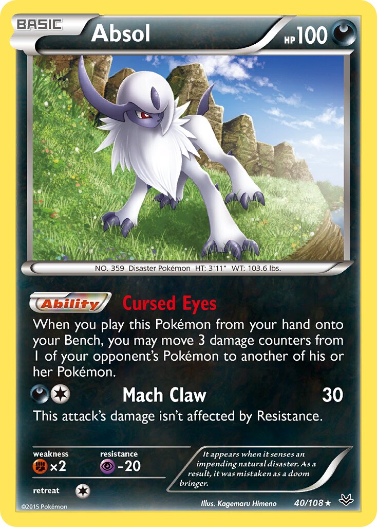 Absol 40/108 — WC Deck 2016 (Magical Symphony) (English Pokémon TCG card)