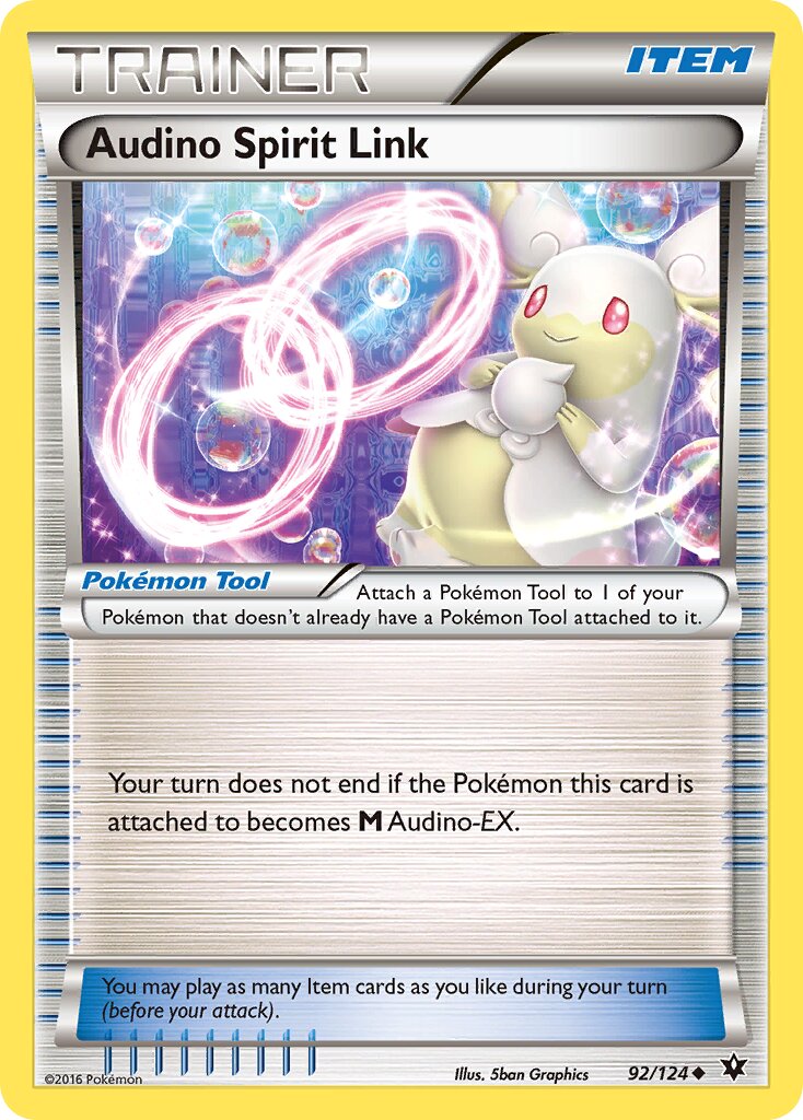 Audino Spirit Link 92/124 — WC Deck 2016 (Magical Symphony) (English Pokémon TCG card)