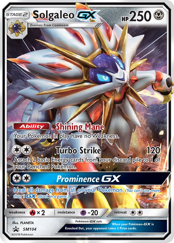Solgaleo-GX SM104 — WC Deck 2019 (Perfection) (English Pokémon TCG card)