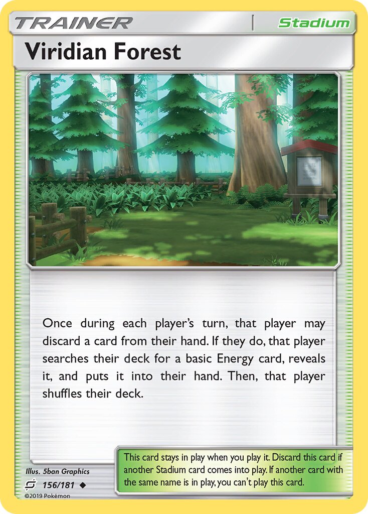 Viridian Forest 156/181 — WC Deck 2019 (Perfection) (English Pokémon TCG card)