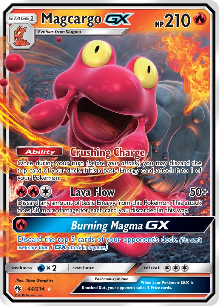 Magcargo-GX 44/214 — WC Deck 2019 (Perfection) (English Pokémon TCG card)