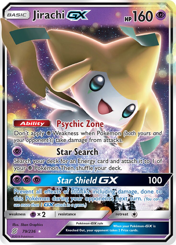 Jirachi-GX 79/236 — WC Deck 2019 (Perfection) (English Pokémon TCG card)