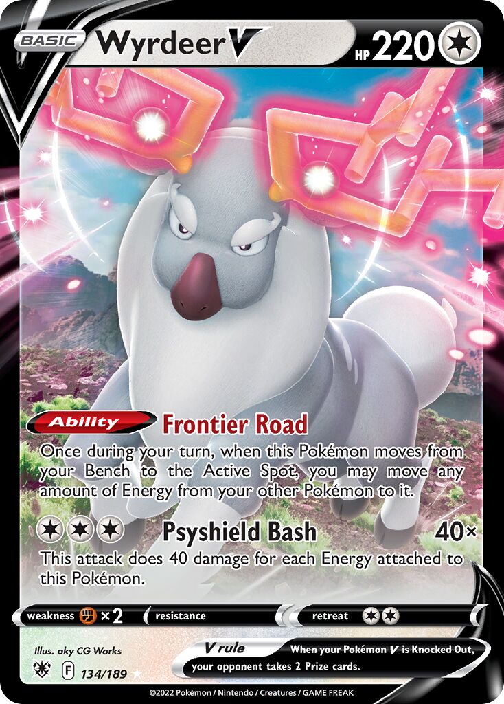 Wyrdeer V 134/189 — WC Deck 2023 (Colorless Lugia) (English Pokémon TCG card)