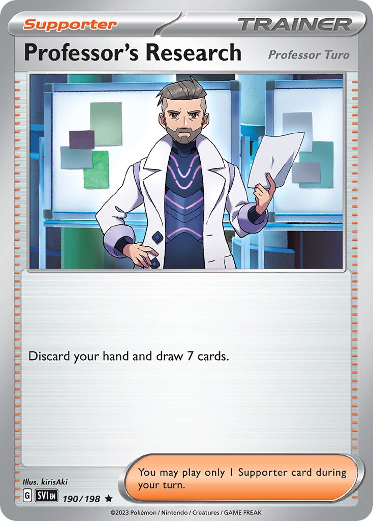 Professor's Research 190/198 — WC Deck 2023 (Colorless Lugia) (English Pokémon TCG card)