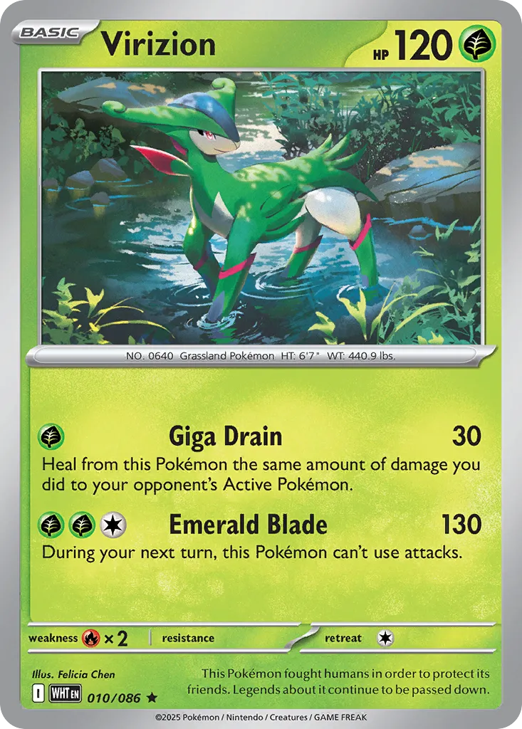 Virizion 010 — White Flare (English Pokémon TCG card)