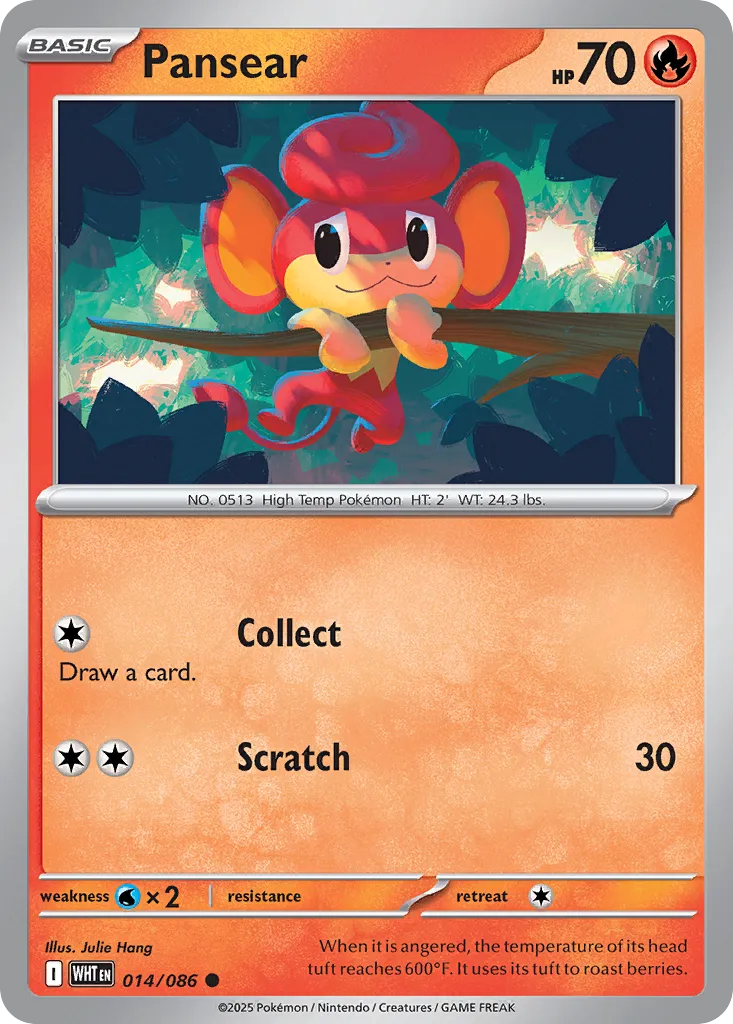 Pansear 014 — White Flare (English Pokémon TCG card)