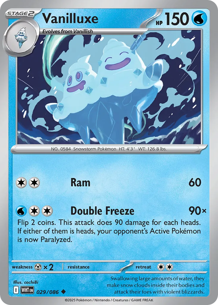 Vanilluxe 029 — White Flare (English Pokémon TCG card)