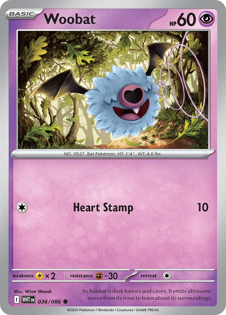 Woobat 036 — White Flare (English Pokémon TCG card)