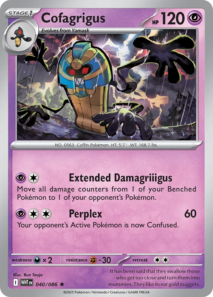 Cofagrigus 040 — White Flare (English Pokémon TCG card)