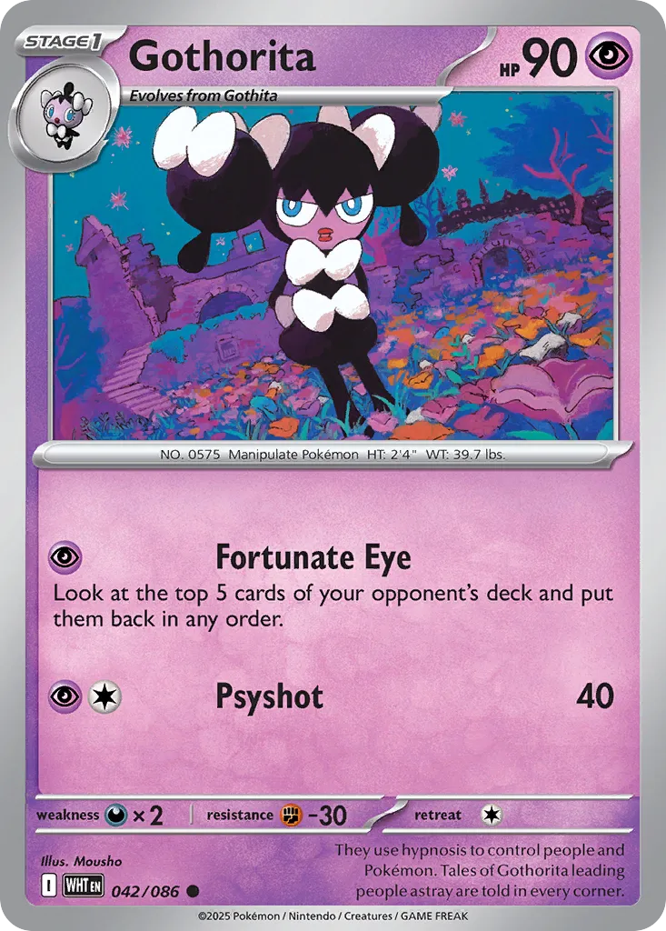 Gothorita 042 — White Flare (English Pokémon TCG card)