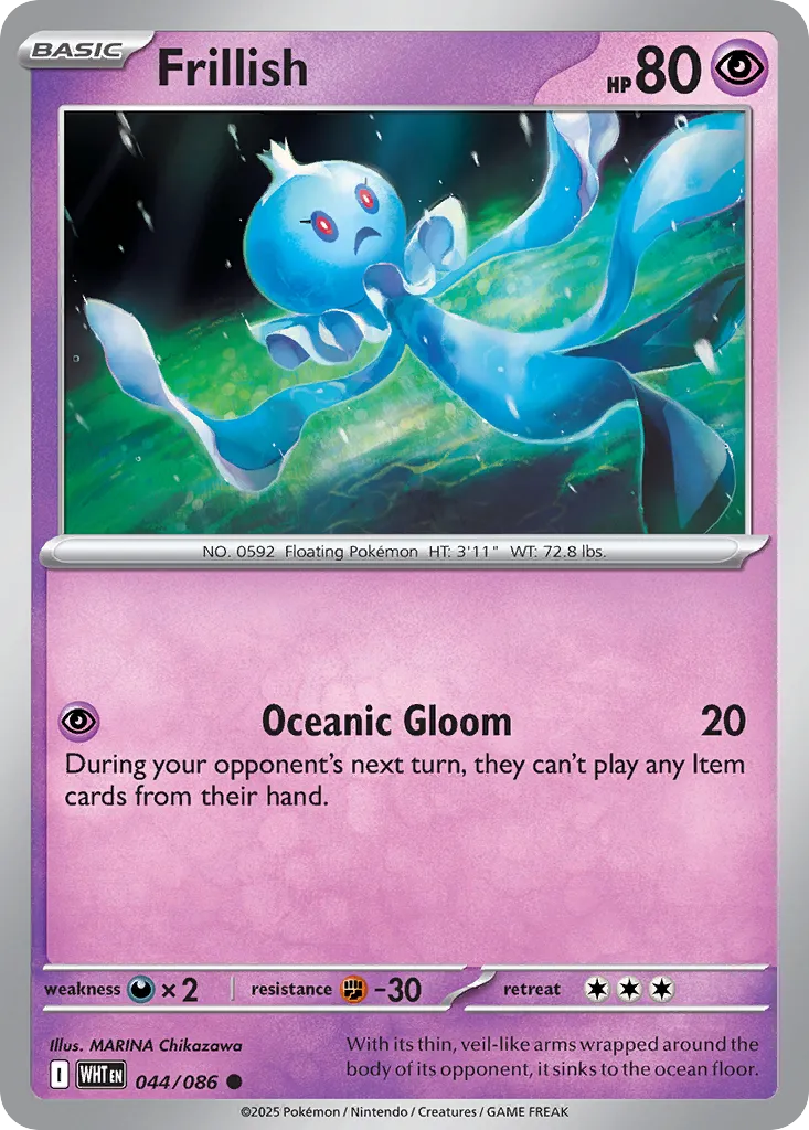 Frillish 044 — White Flare (English Pokémon TCG card)