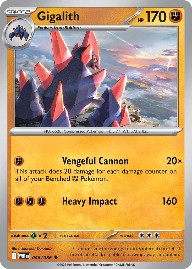 Gigalith 048 — White Flare (English Pokémon TCG card)