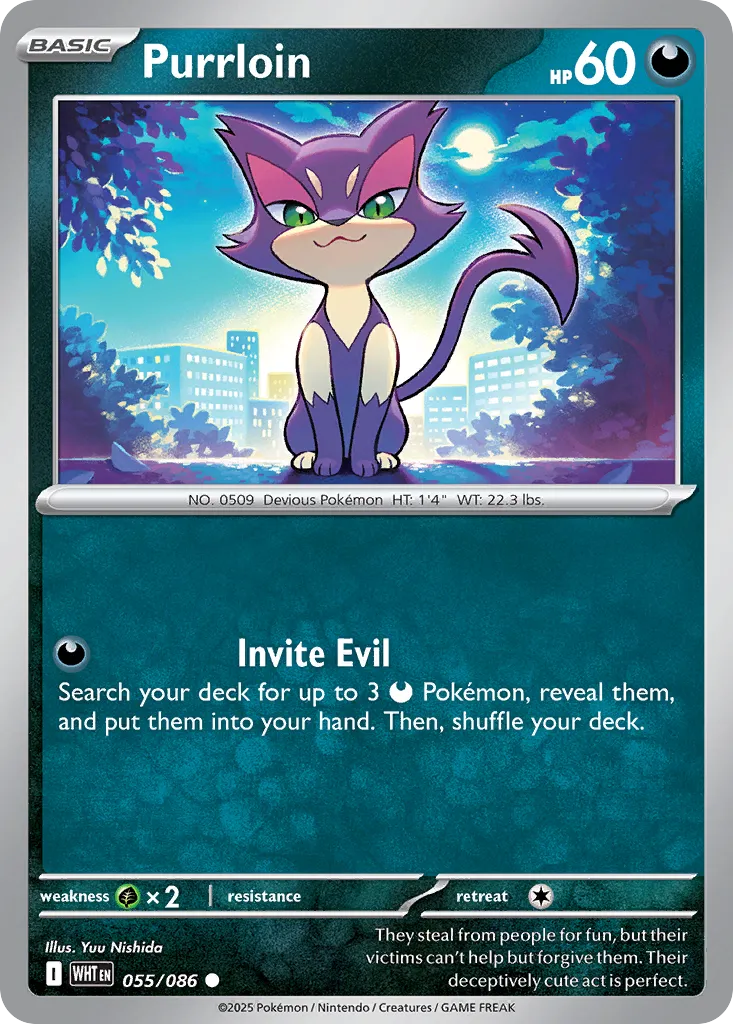 Purrloin 055 — White Flare (English Pokémon TCG card)