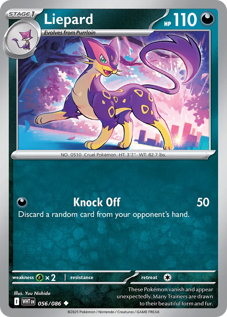 Liepard 056 — White Flare (English Pokémon TCG card)