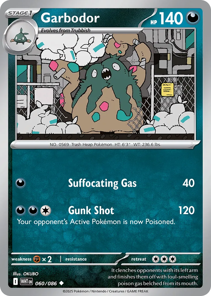 Garbodor 060 — White Flare (English Pokémon TCG card)