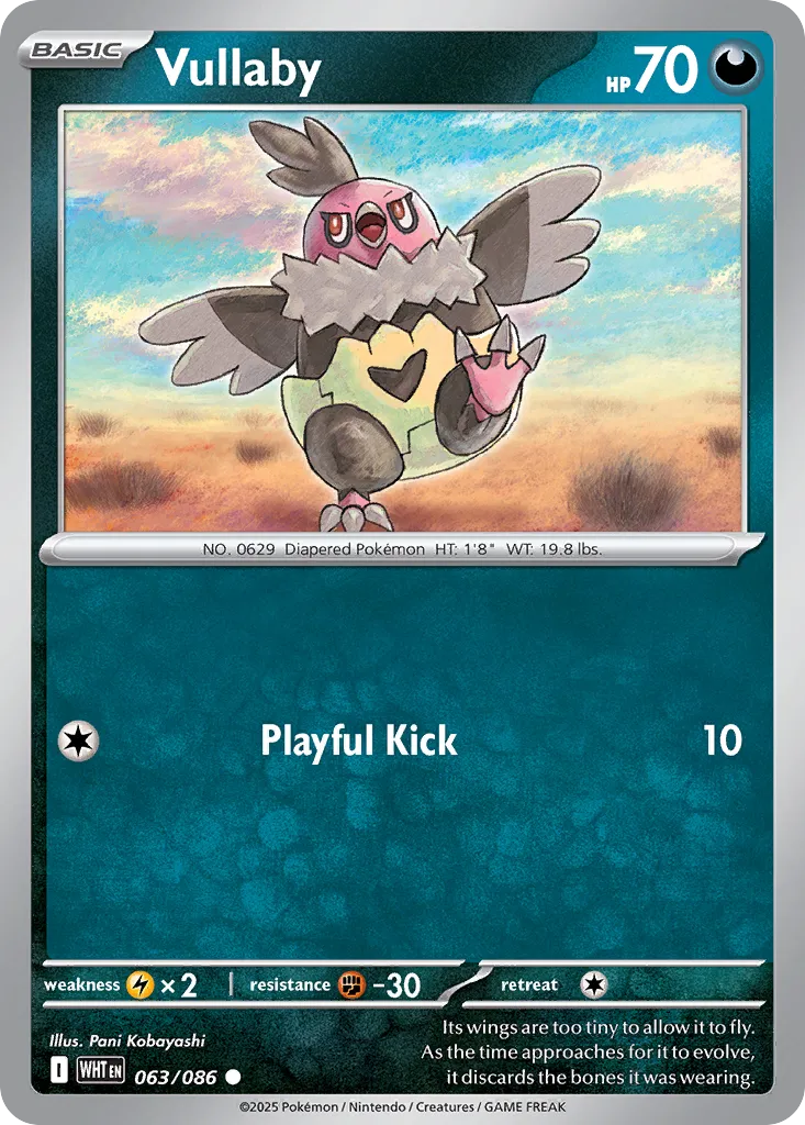 Vullaby 063 — White Flare (English Pokémon TCG card)