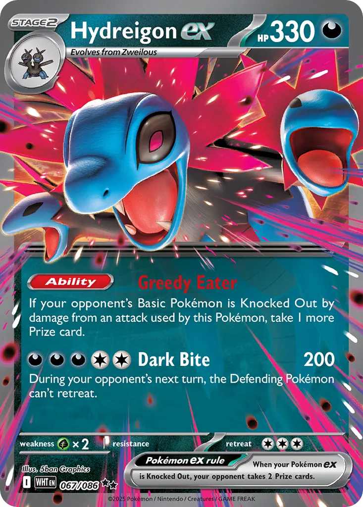 Hydreigon ex 067 — White Flare (English Pokémon TCG card)