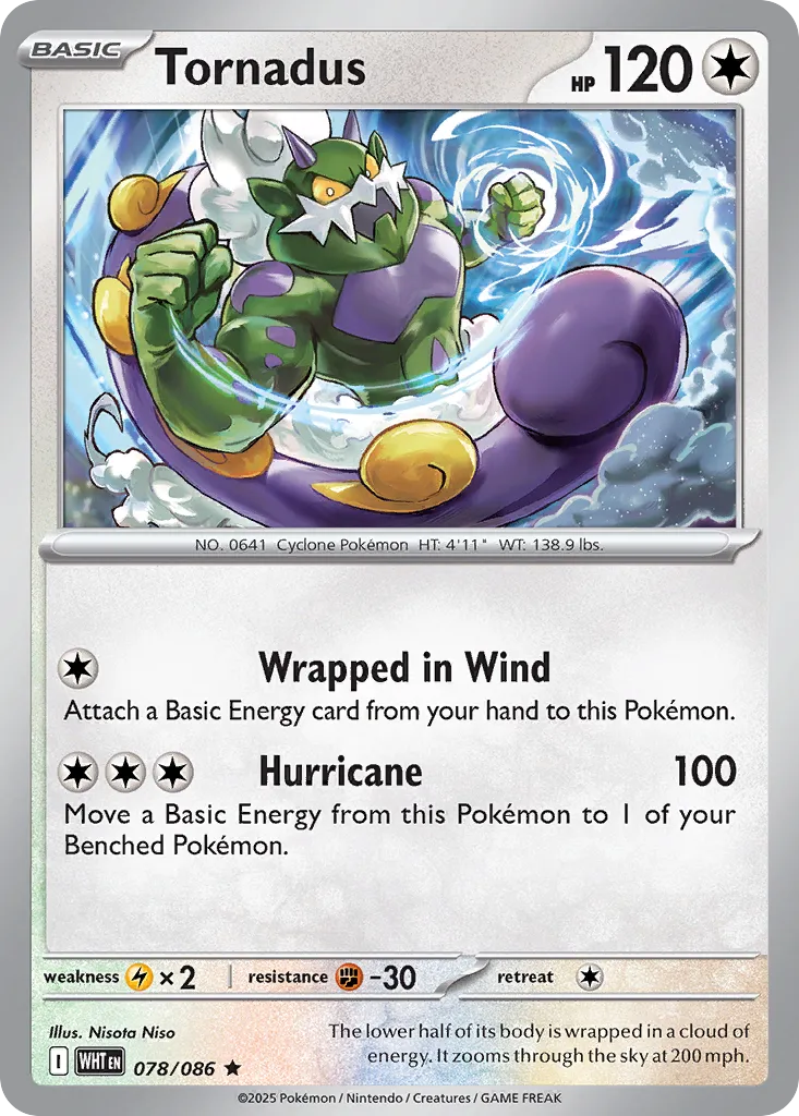 Tornadus 078 — White Flare (English Pokémon TCG card)