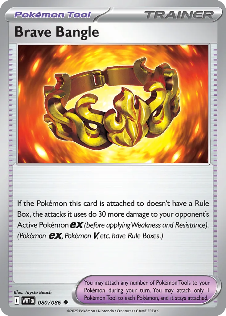 Brave Bangle 080 — White Flare (English Pokémon TCG card)
