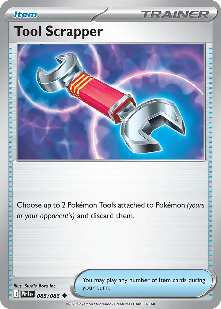 Tool Scrapper 085 — White Flare (English Pokémon TCG card)