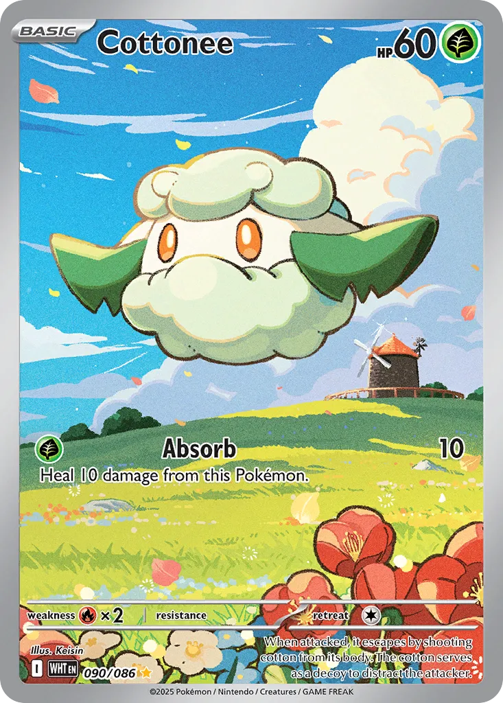 Cottonee 090 — White Flare (English Pokémon TCG card)