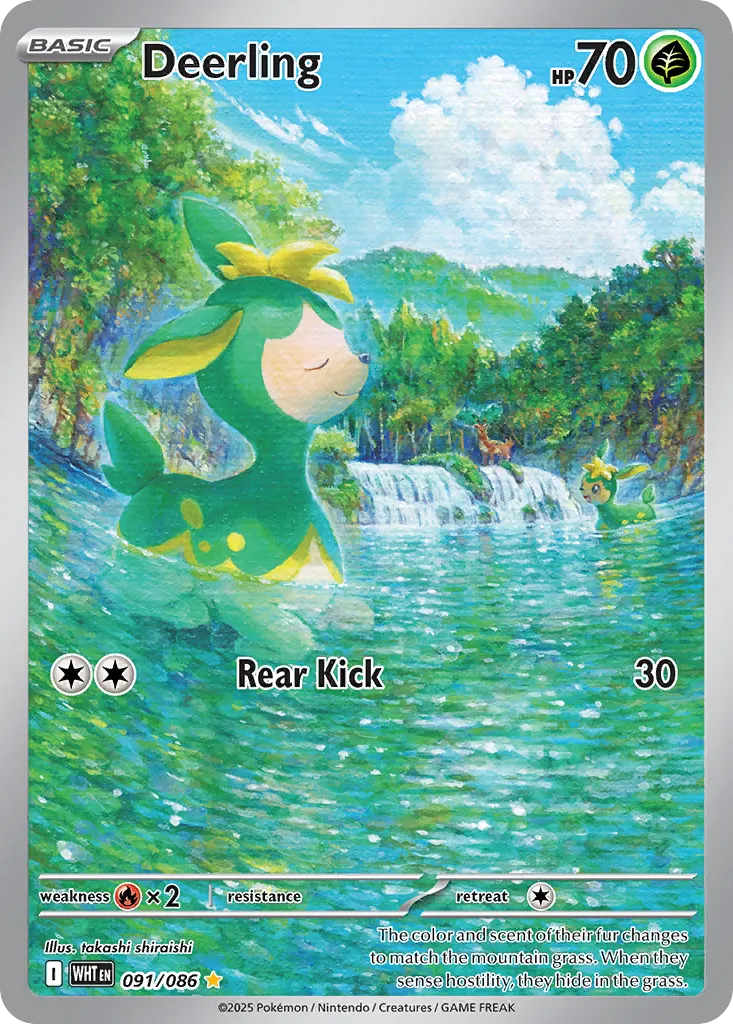 Deerling 091 — White Flare (English Pokémon TCG card)