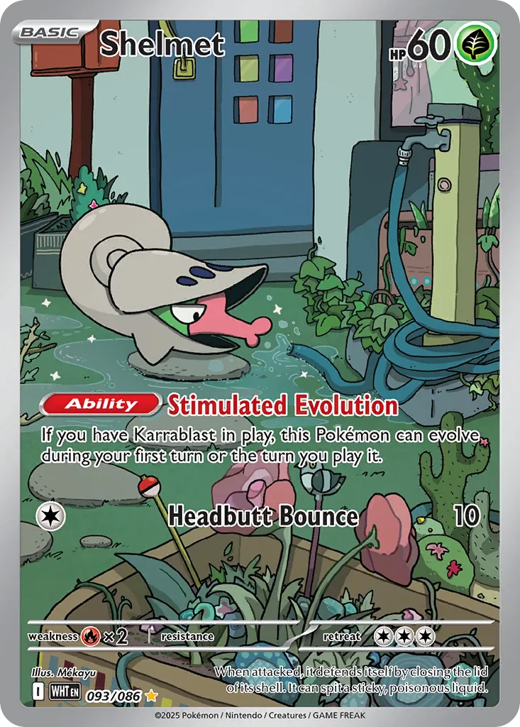 Shelmet 093 — White Flare (English Pokémon TCG card)
