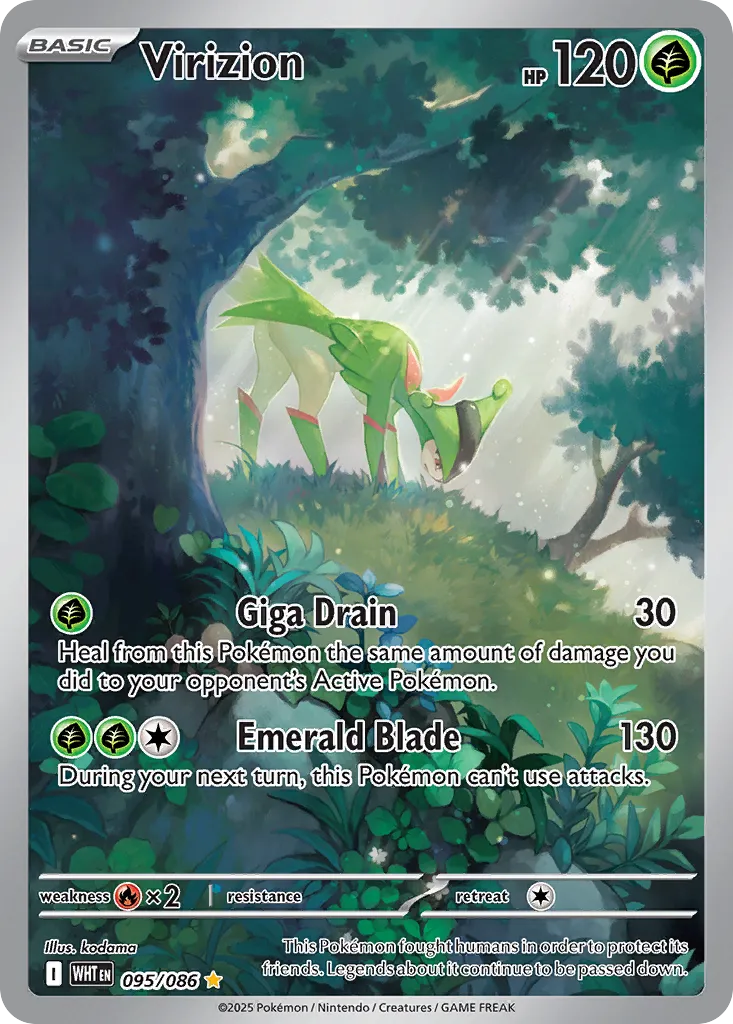Virizion 095 — White Flare (English Pokémon TCG card)