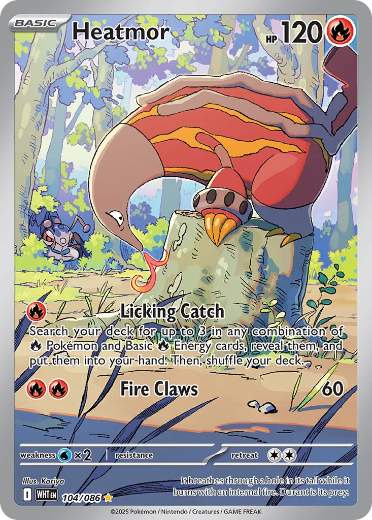 Heatmor 104 — White Flare (English Pokémon TCG card)