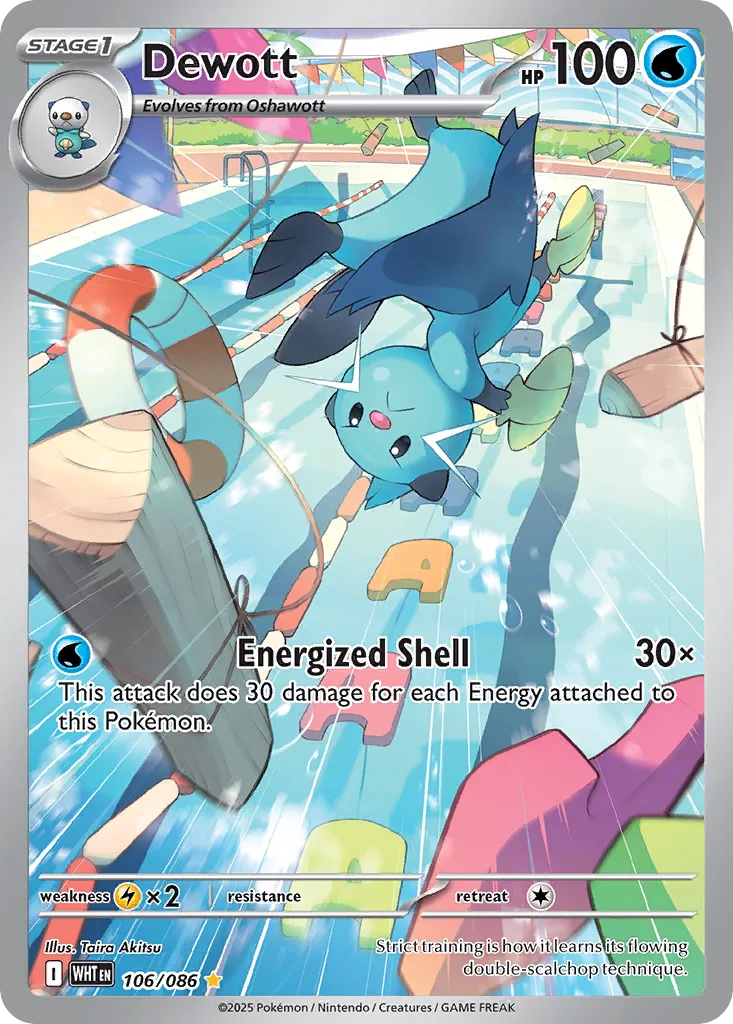 Dewott 106 — White Flare (English Pokémon TCG card)