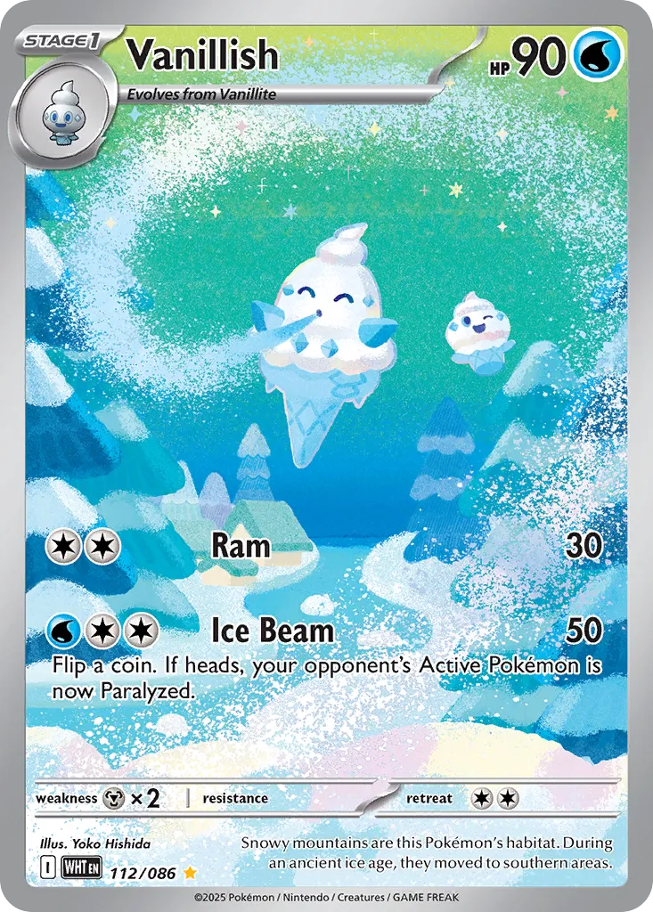 Vanillish 112 — White Flare (English Pokémon TCG card)