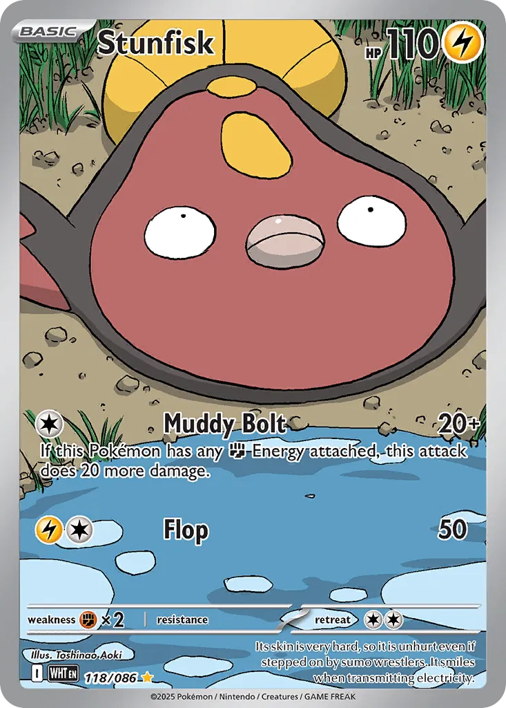 Stunfisk 118 — White Flare (English Pokémon TCG card)