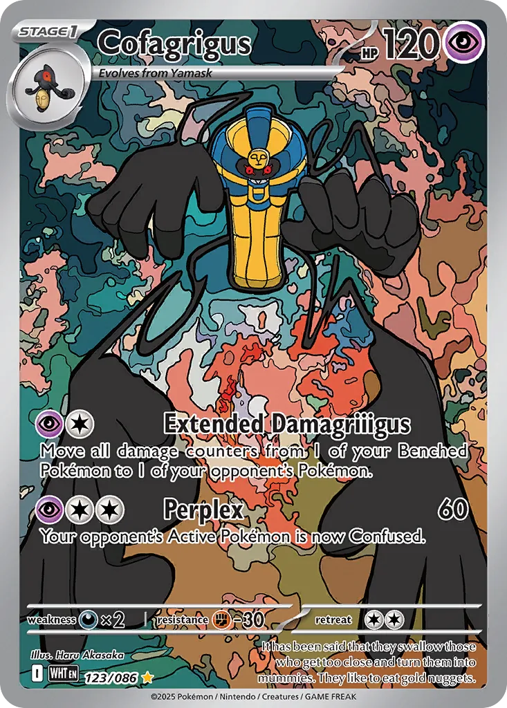 Cofagrigus 123 — White Flare (English Pokémon TCG card)