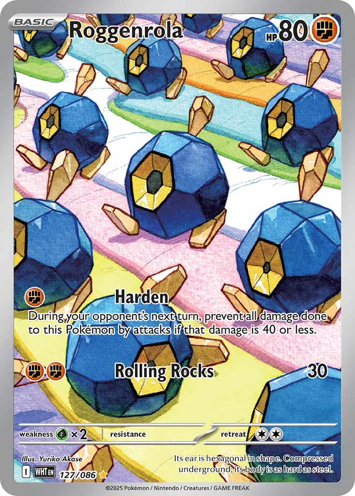 Roggenrola 127 — White Flare (English Pokémon TCG card)