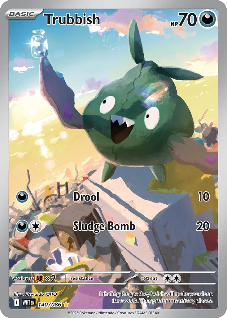 Trubbish 140 — White Flare (English Pokémon TCG card)