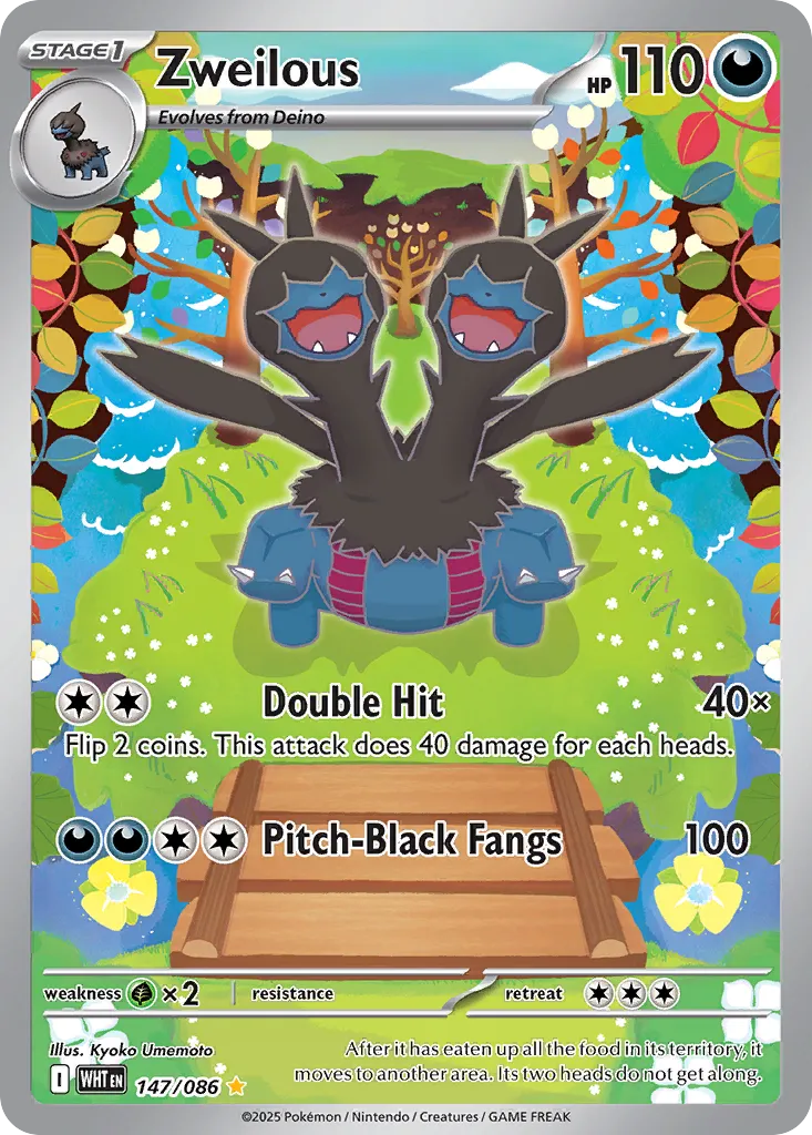 Zweilous 147 — White Flare (English Pokémon TCG card)